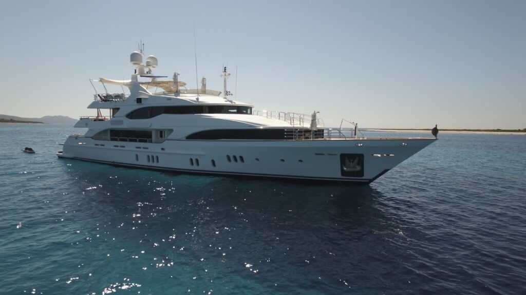 Yacht sailing on the sea