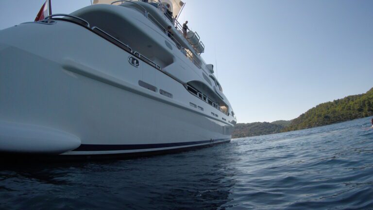 Yacht sailing on the sea