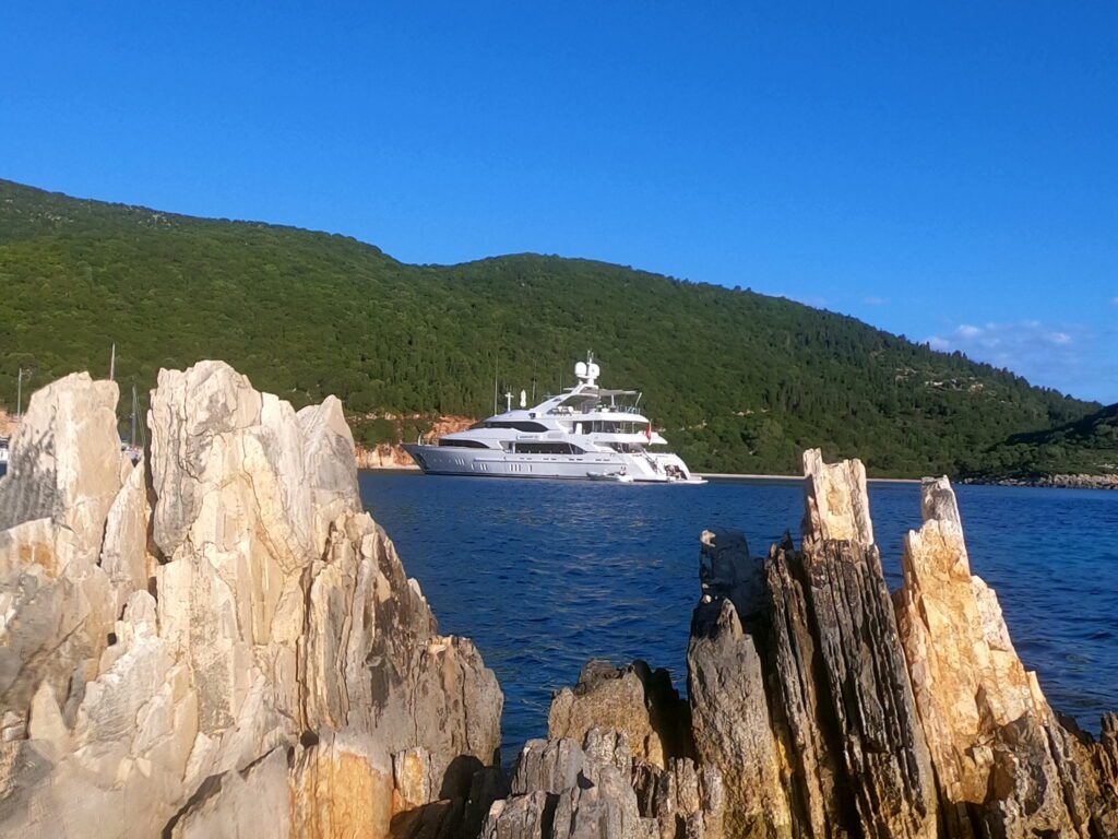Yacht sailing on the sea